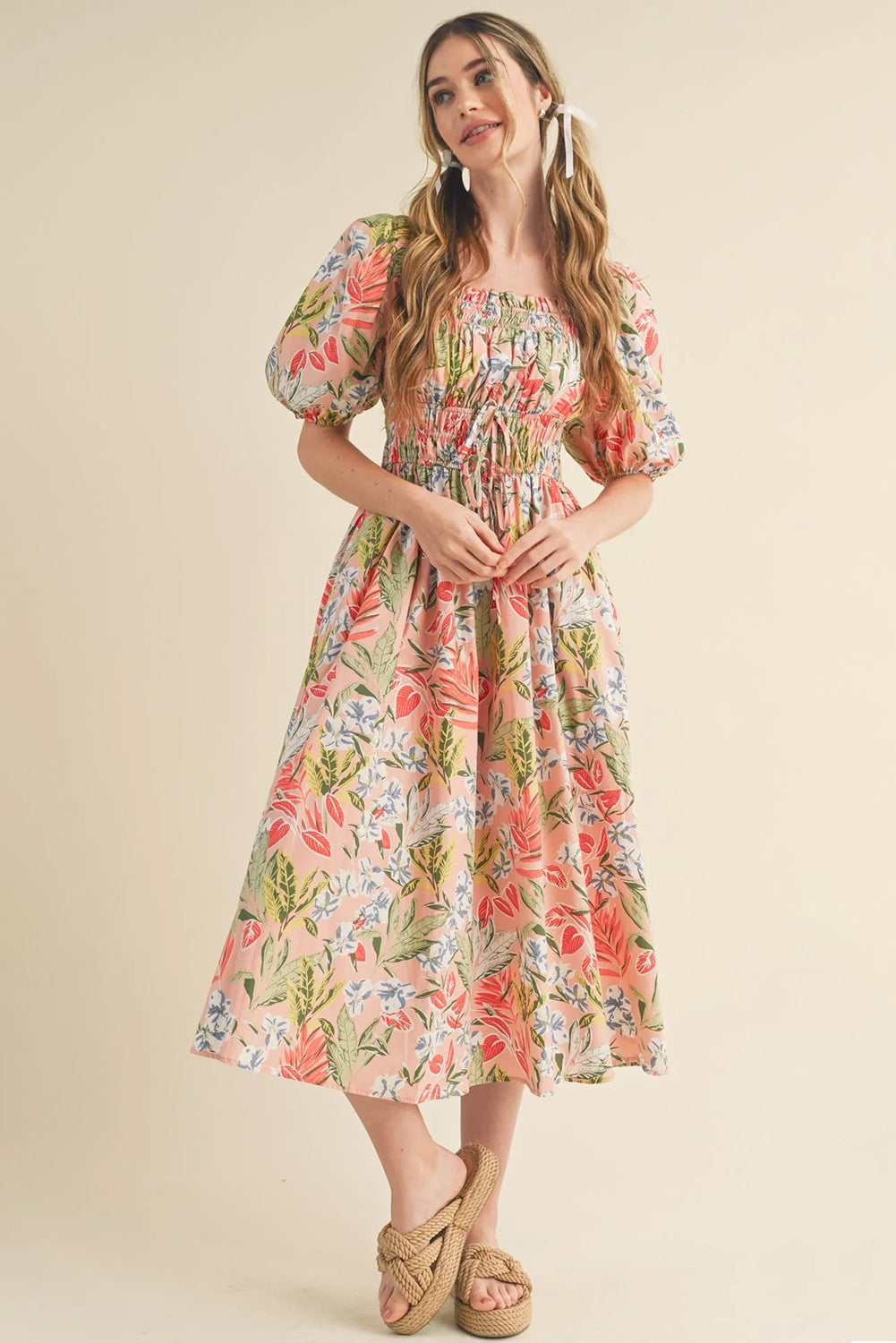 Katrina Floral Smocked Maxi Dress