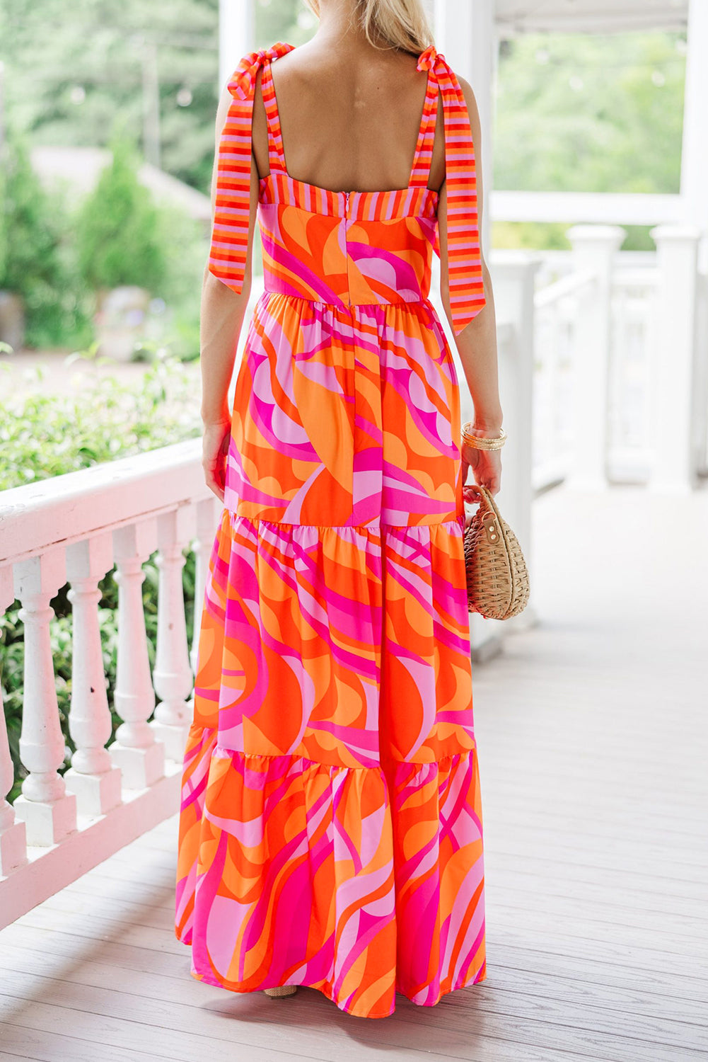 Belle Abstract Print Maxi Dress