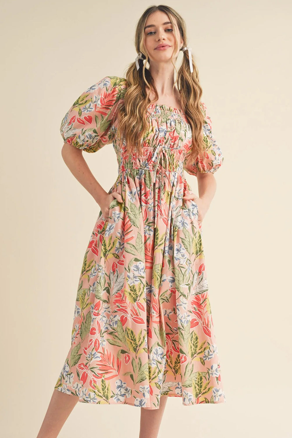 Katrina Floral Smocked Maxi Dress
