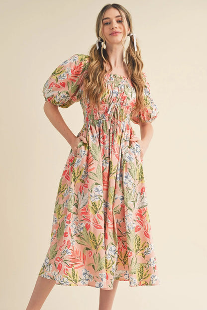 Katrina Floral Smocked Maxi Dress
