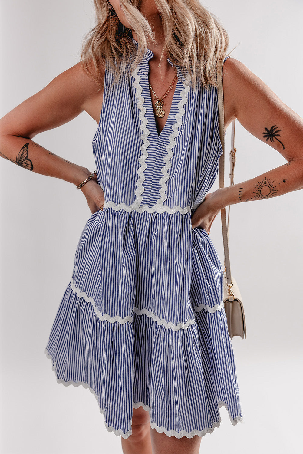 Kristy Stripe Mini/Midi Dress